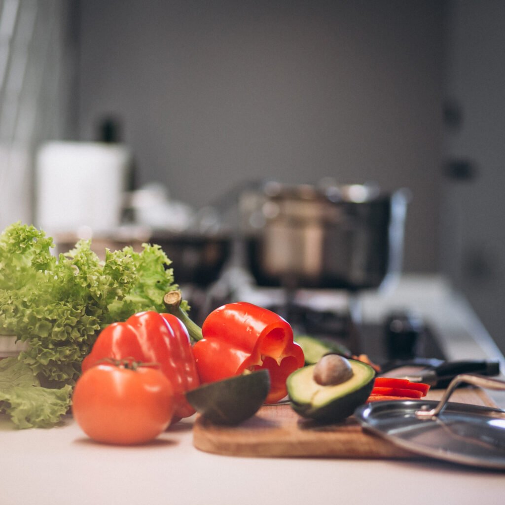Healthy vegetables at the kitchen